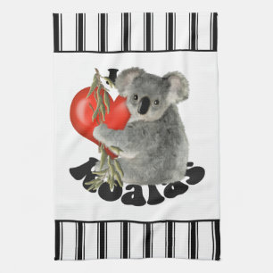 Jag älskar Koalas Kökshandduk