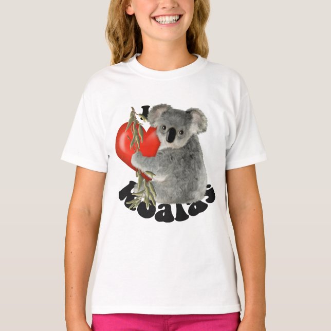 Jag älskar Koalas T-shirt (Framsida)