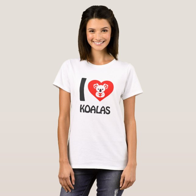Jag älskar koalor t shirt (Hel framsida)