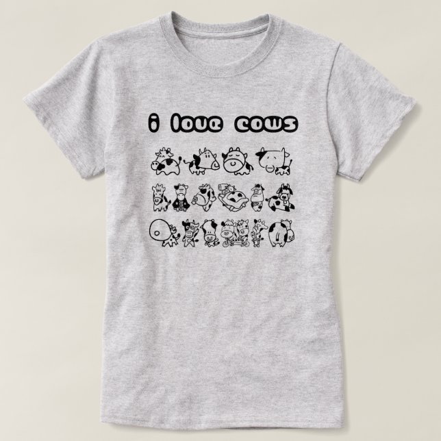 Jag älskar koHoodies T-shirt (Design framsida)
