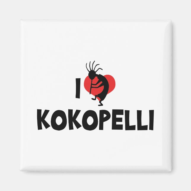 Jag älskar Kokopelli Magnet (Framsidan)