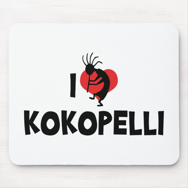 Jag älskar Kokopelli Musmatta (Framsidan)