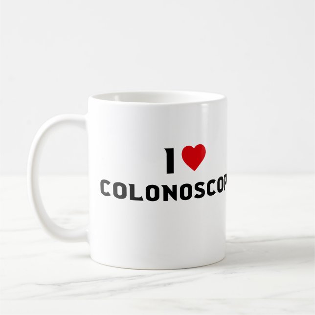 jag älskar koloskopi kaffemugg (Vänster)