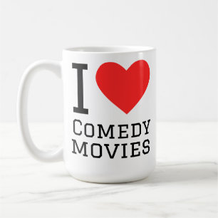 Jag älskar komedifilmer kaffemugg