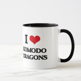 Jag älskar Komodo drakar Mugg