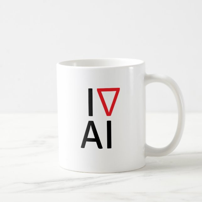 Jag älskar konstgjord intelligens kaffemugg (Höger)