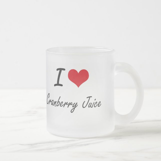 Jag älskar konstnärlig design för frostad glasmugg (Höger)