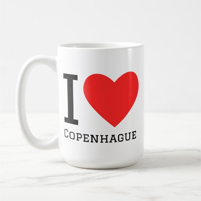 Jag älskar Köpenhamn  Kaffemugg (Vänster)