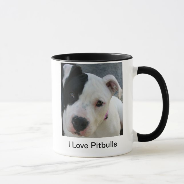 Jag älskar koppen för den Pitbulls kaffemuggen Mugg (Höger)