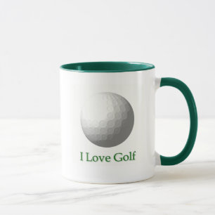 Jag älskar koppen för Golfdesignkaffe Mugg