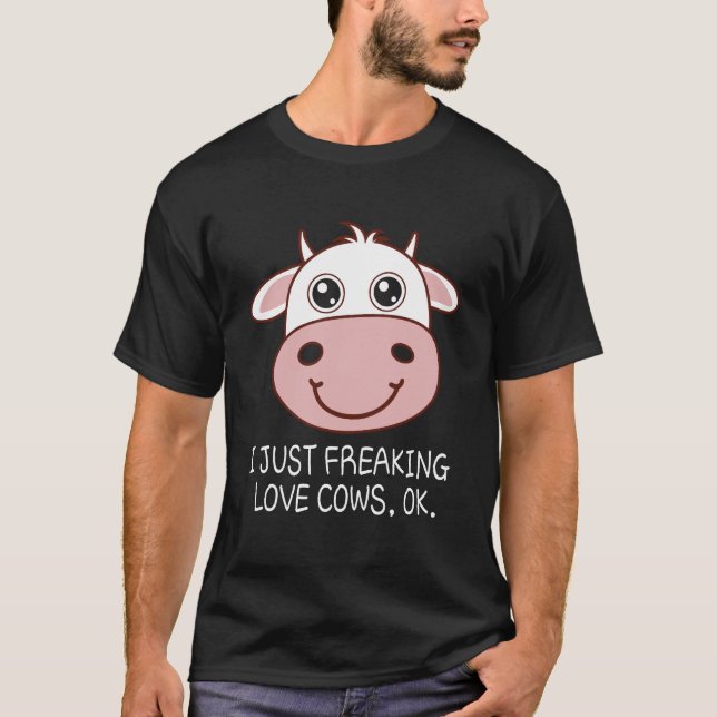 Jag älskar kor helt enkelt, ok t shirt (Framsida)