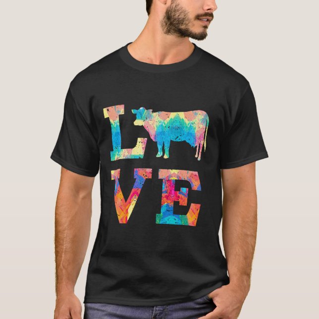 Jag älskar kor Målar T Shirt (Framsida)