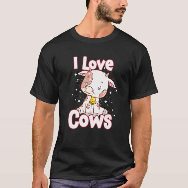 Jag älskar kor söta barn t shirt (Framsida)