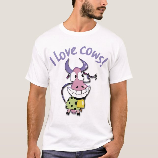 Jag älskar kor! tee shirt (Framsida)