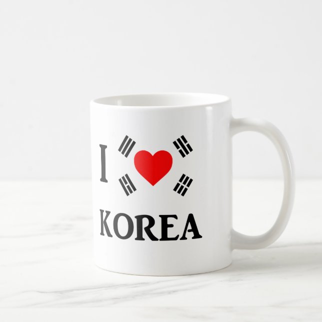 Jag älskar korea kaffemugg (Höger)