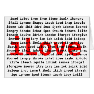 Jag älskar kortet för U-textdesignen Hälsningskort