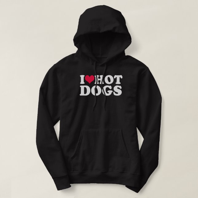 Jag älskar korv hoodie (Design framsida)
