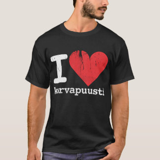 Jag älskar Korvapuusti mörk Tee Shirt