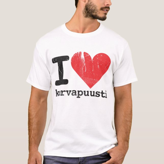Jag älskar Korvapuusti T Shirt (Framsida)