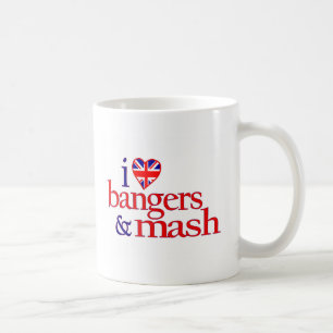 Jag älskar korvar och mosar kaffemugg