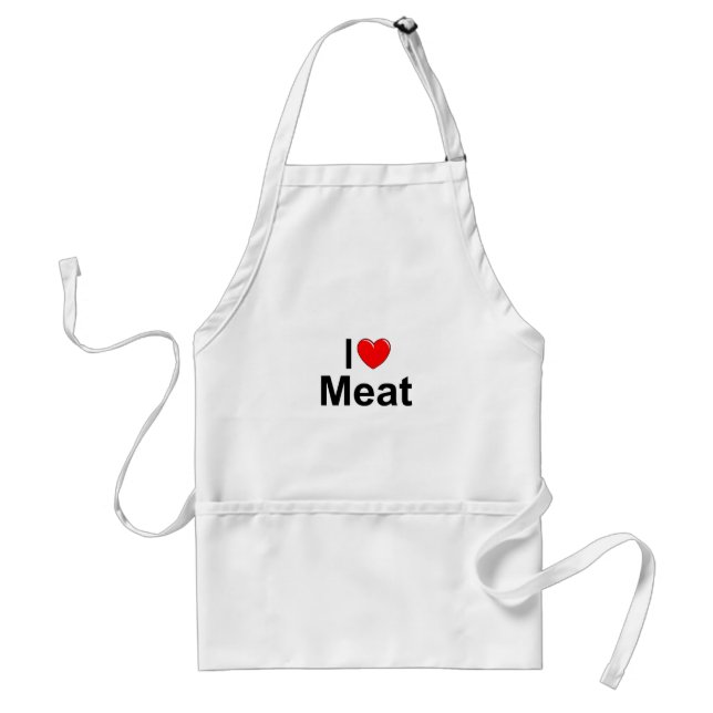 Jag älskar kött (för hjärta) förkläde (Framsidan)