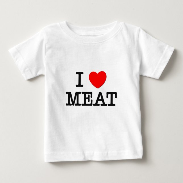 Jag älskar KÖTT (mat) T Shirt (Framsida)