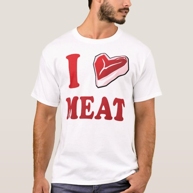 Jag älskar kött tee (Framsida)