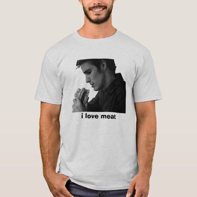 jag älskar kött tee shirt (Framsida)