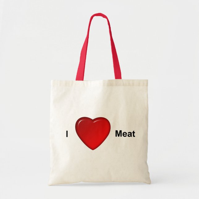 Jag älskar kött tygkasse (Framsidan)