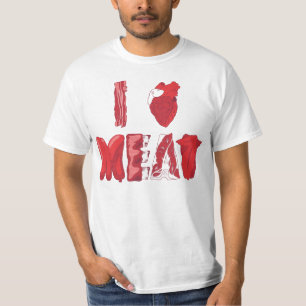 Jag älskar köttutslagsplatsen tee