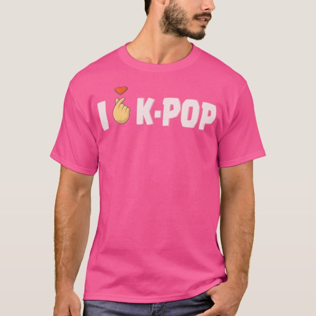 Jag älskar Kpop K-Pop T Shirt (Framsida)