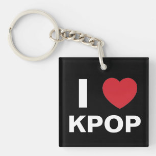Jag älskar Kpop Keychain (dubbelsidan)