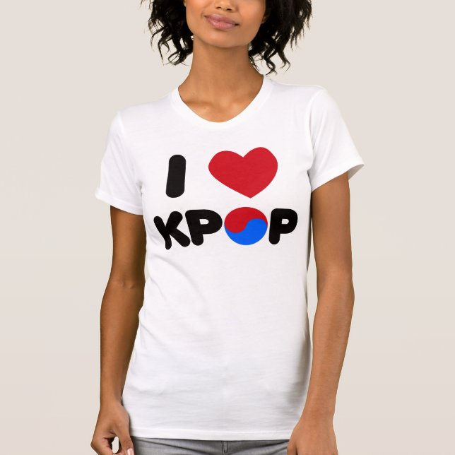 Jag älskar kpopskjortan t-shirt (Framsida)