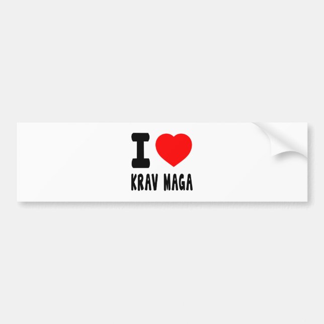 Jag älskar Krav Maga Bildekal (Framsidan)