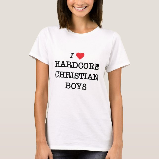 Jag älskar kristna pojkar t shirt (Framsida)