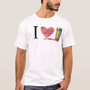 Jag älskar kritor t shirt