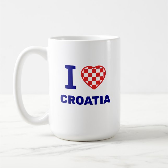 Jag älskar Kroatien Kaffemugg (Vänster)
