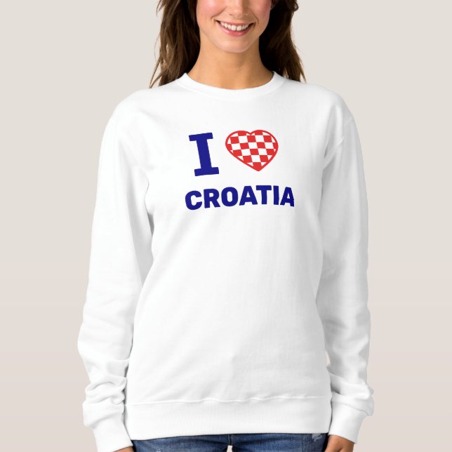 Jag älskar Kroatien T Shirt (Framsida)