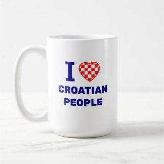 Jag älskar kroatiska människor kaffemugg