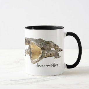 Jag älskar krokodiler! mugg
