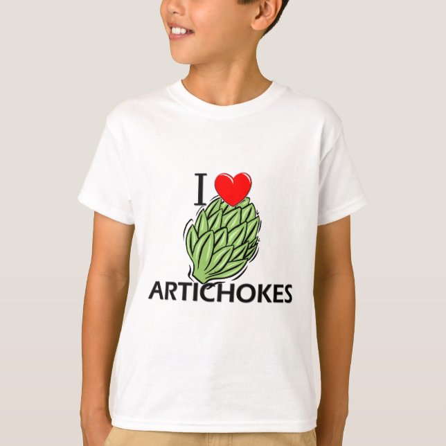 Jag älskar kronärtskockor t shirt (Framsida)