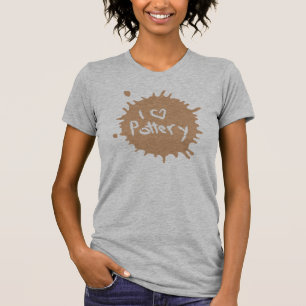 Jag älskar krukmakeri t-shirt