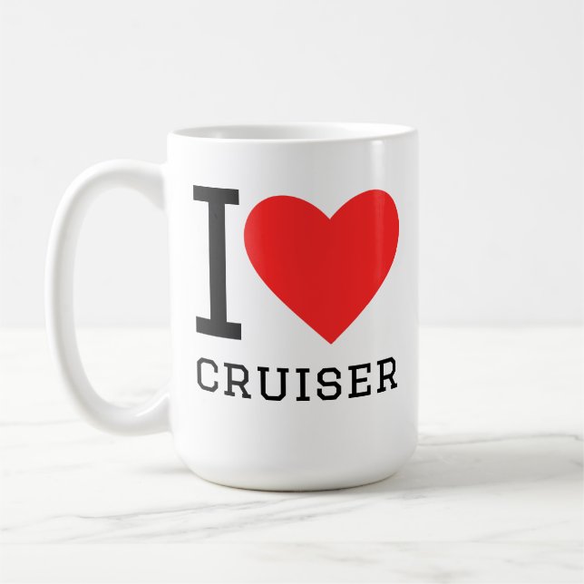 Jag älskar kryssare kaffemugg (Vänster)