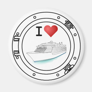 Jag älskar kryssningfrakter magnet