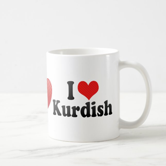 Jag älskar Kurdish Kaffemugg (Höger)