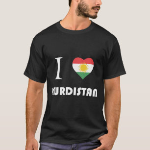 Jag älskar kurdistanen - vittext, svart t shirt
