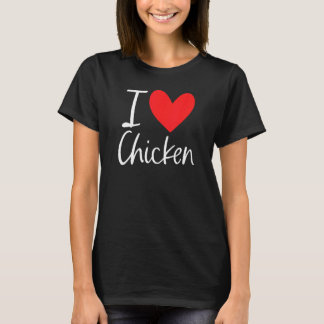Jag älskar kycklinghjärta Latin mat Burrito Taco E T Shirt