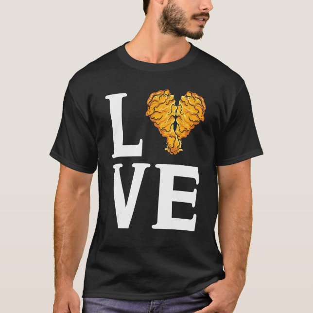 Jag älskar kycklingvingar   Vingar T Shirt (Framsida)