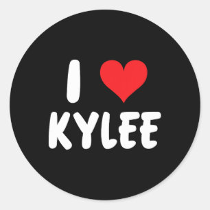 Jag älskar Kylee - Hjärta - Namn Runt Klistermärke