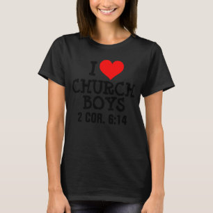 JAG ÄLSKAR KYRKLIGA POJKEt-skjortor utslagsplatser T-shirt